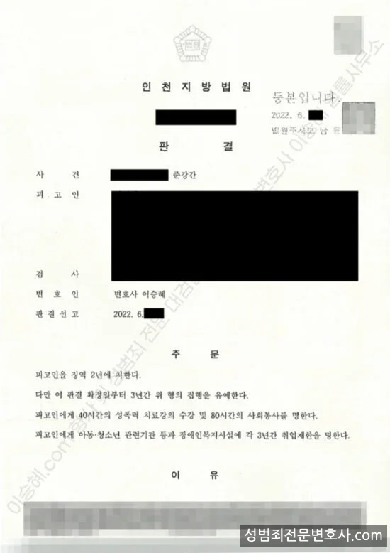 준강간 처분문서(개인정보 삭제)
