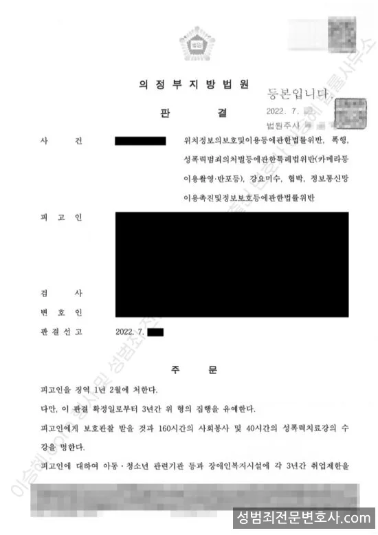 성폭법위반(카메라등이용촬영·반포등) · 강요미수 외 4 처분문서(개인정보 삭제)