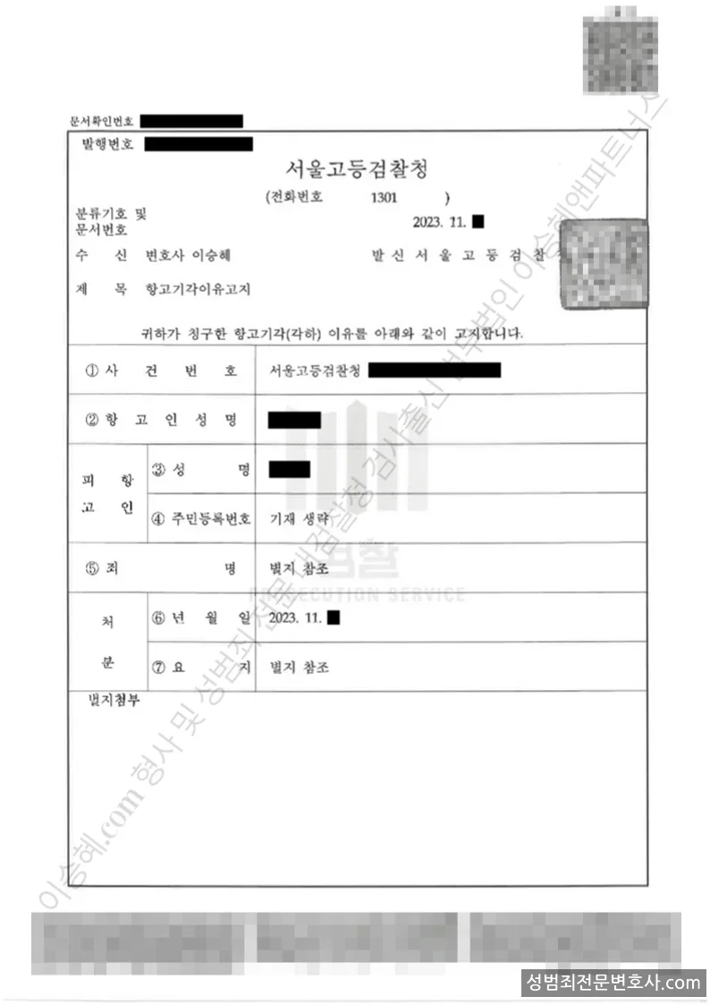 추행유인 · 명예훼손 외 1 처분문서(개인정보 삭제)