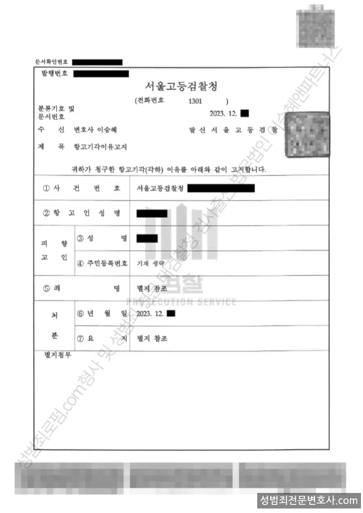 폭행 · 특수폭행 외 3 처분문서(개인정보 삭제)