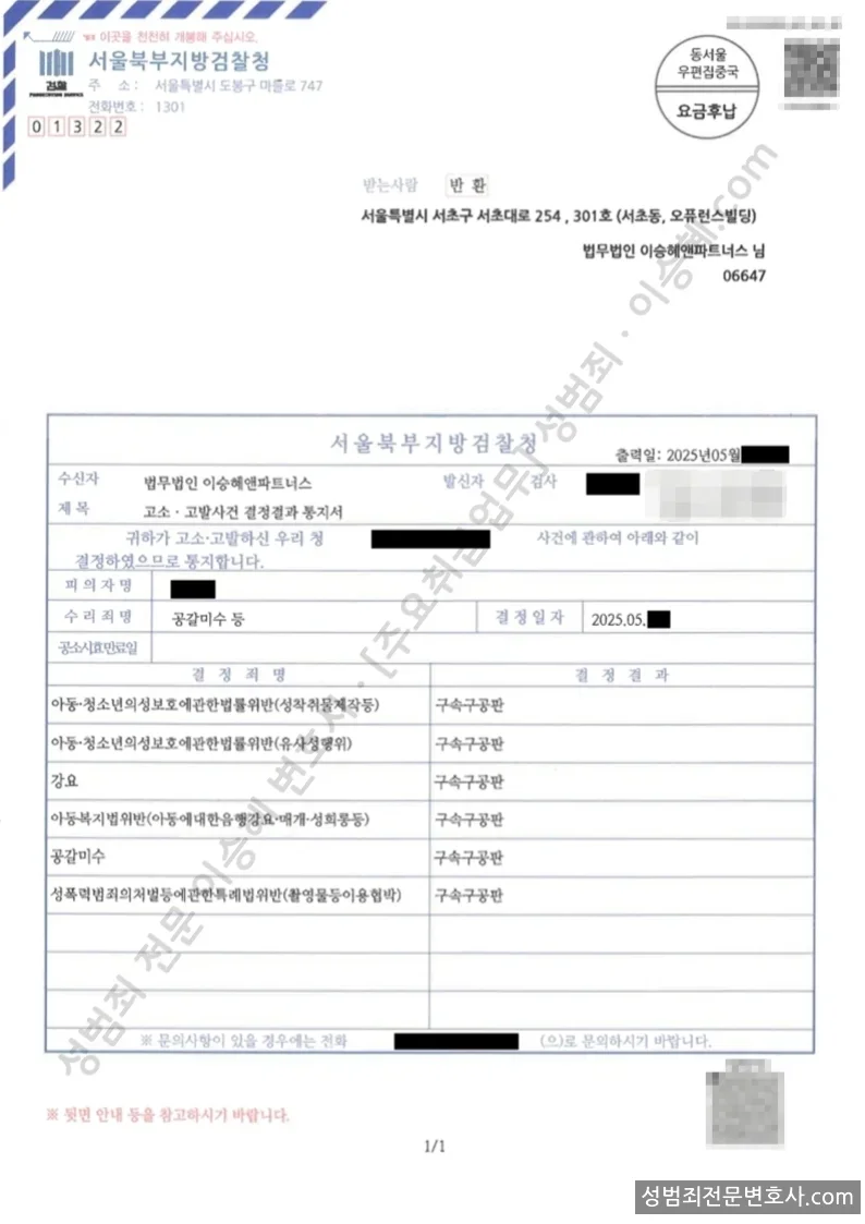 아청법위반(성착취물제작등) · 아청법위반(유사성행위) 외 4 처분문서(개인정보 삭제)
