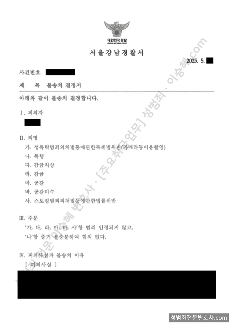 성폭법위반(카메라등이용촬영) · 폭행 외 5 처분문서(개인정보 삭제)