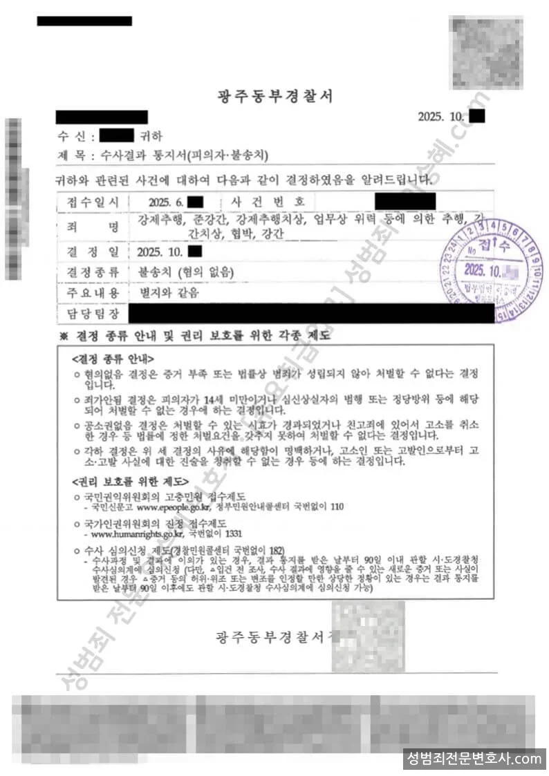 강간 · 강간치상 외 6 처분문서(개인정보 삭제)