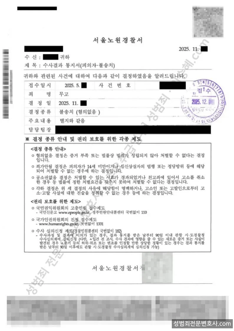 무고 처분문서(개인정보 삭제)