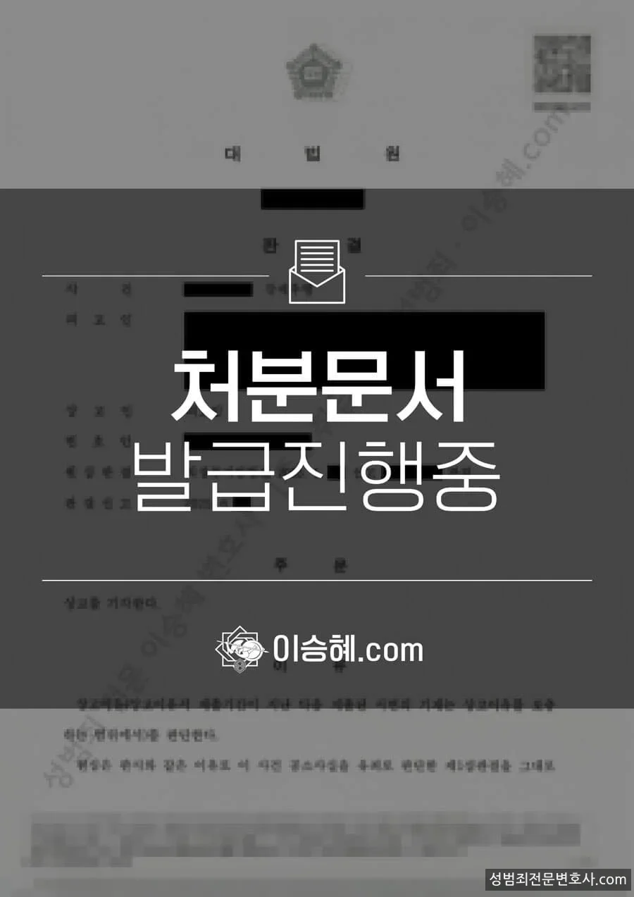유사강간 처분문서(개인정보 삭제)