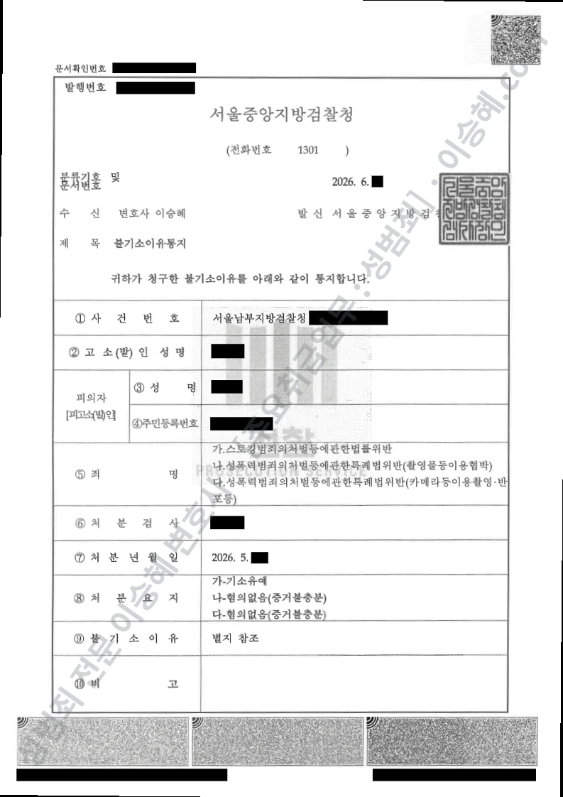 성폭법위반(촬영물등이용협박) · 성폭법위반(카메라등이용촬영물반포등) 외 1 처분문서(개인정보 삭제)