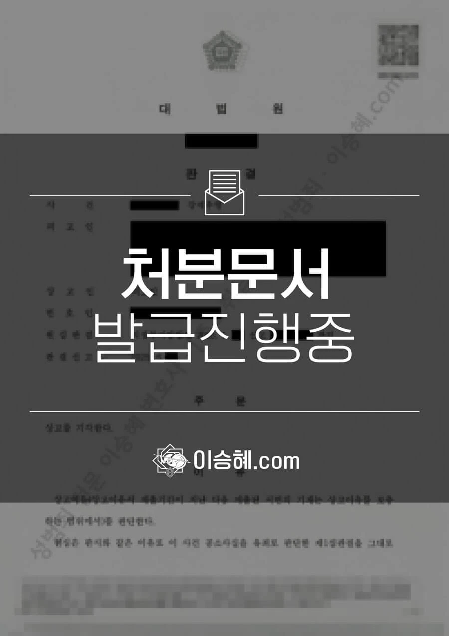 준강제추행 처분문서(개인정보 삭제)